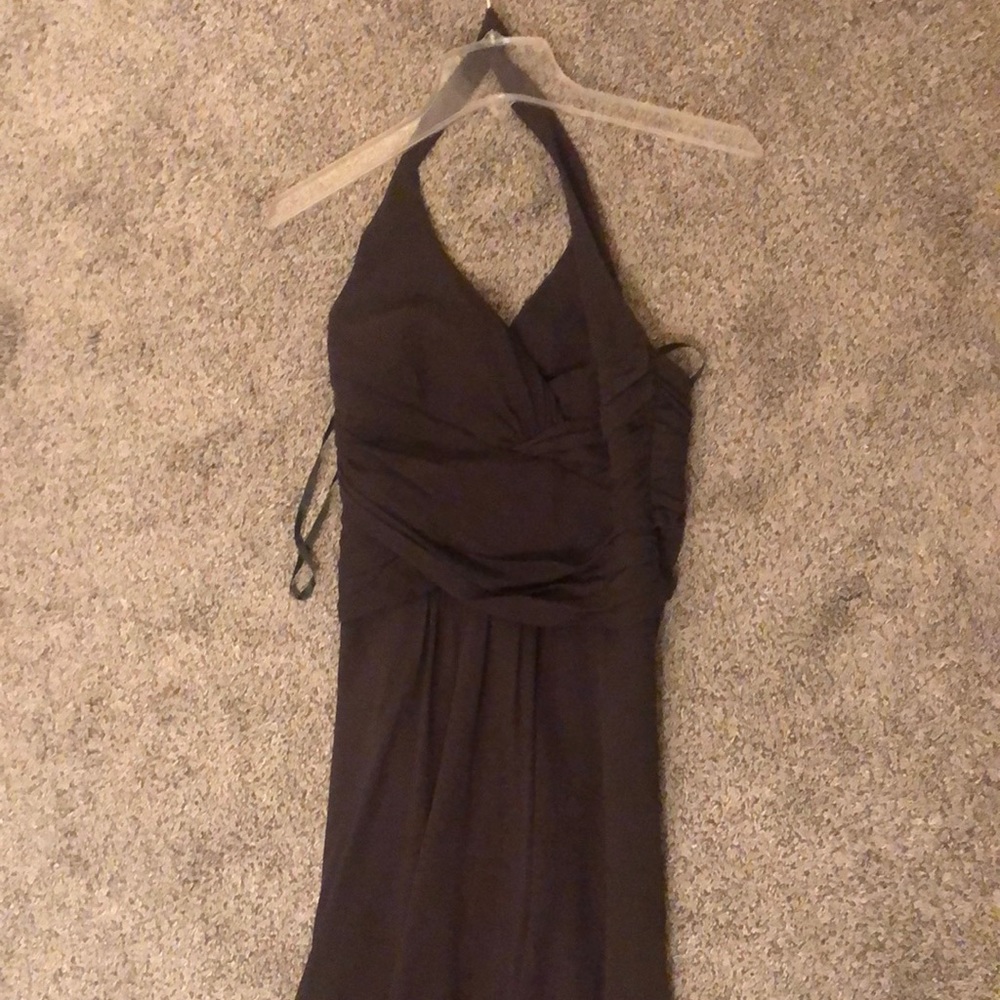 BCBG BROWN COFFEE GOWN HALTER
